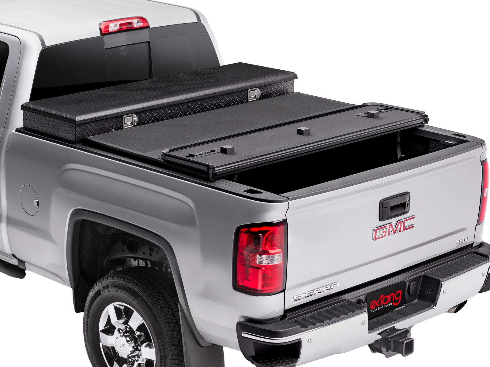 Tri-Fold Tonneau Cover with Integrated Tool Box